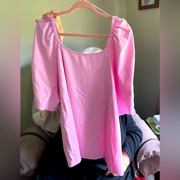 All Worthy by Hunter McGrady Tops All Worthy Qvc 5x Pink Ruched